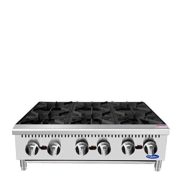 Atosa ACHP-6 HD Hotplate 36 Inch 6 Burner 192,000 BTU