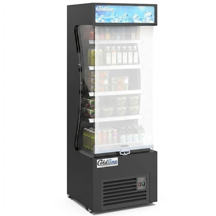 Coldline AOC-28-B Open Air Merchandiser Refrigerator 33°F to 40°F