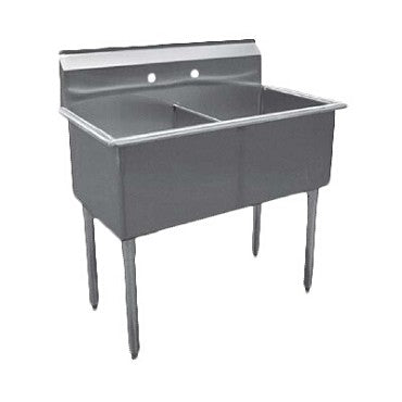 Serv-Ware BS2-1821 Two-Compartment Budget Sink 18" x 21" Bowls