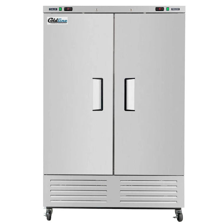 COLDLINE C-2RF 42 Cu.Ft. 54-Inch 2 Solid Door Reach-In Refrigerator/Freezer -4°F to 41°F