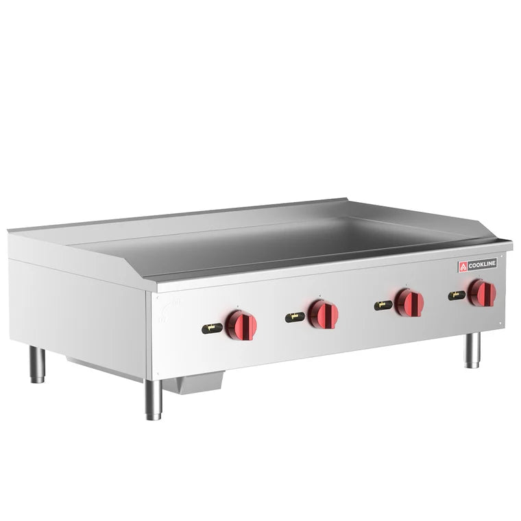 Cookline CGG-48T-HD 48" Gas Thermostatic Countertop Griddle- 120,000 BTU