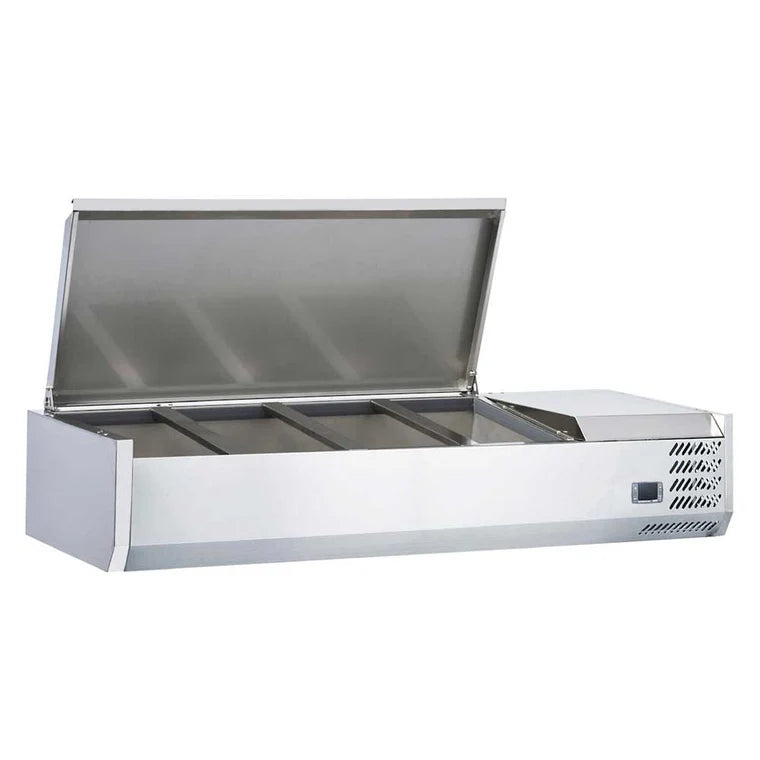 COLDLINE CTP48SS Stainless Steel Countertop Salad Bar Head Refrigerator 33°F-41°F