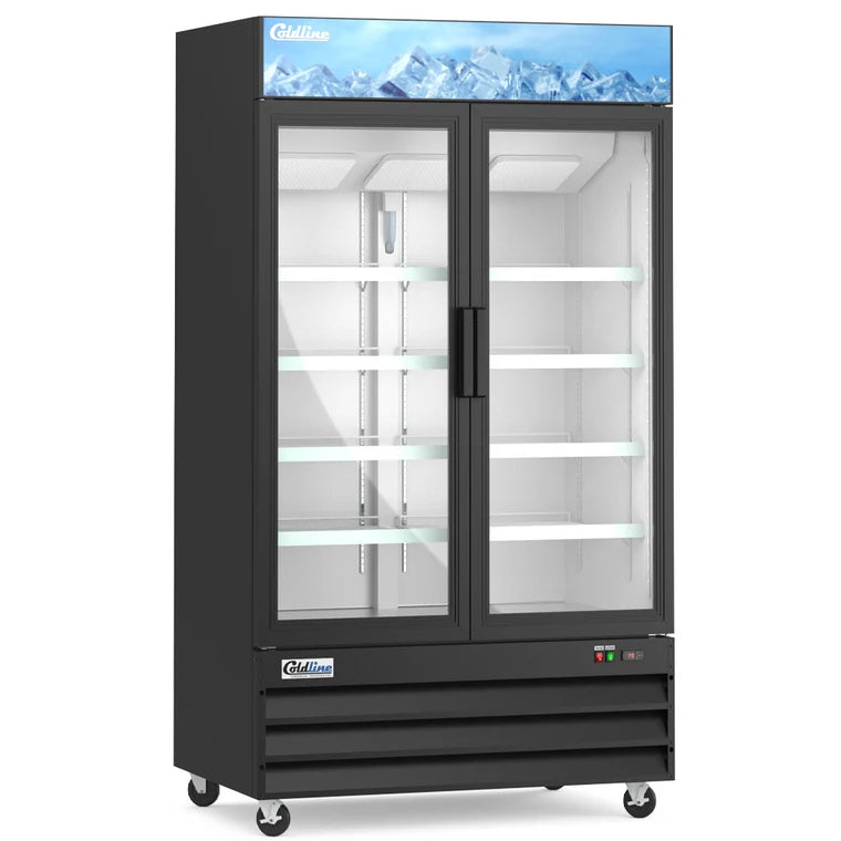 COLDLINE D48-B 29 Cu.Ft. 49-Inch 2 Solid Door Reach-In Freezer -10°F to 0°F