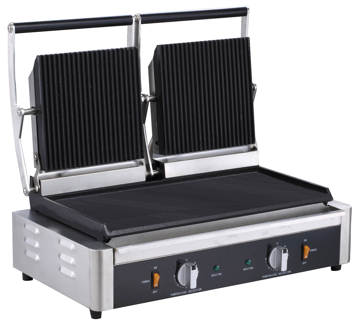 Serv‑Ware EPG‑200GF Panini / Sandwich Grill, 22.44″ Width, Double Electric Plates
