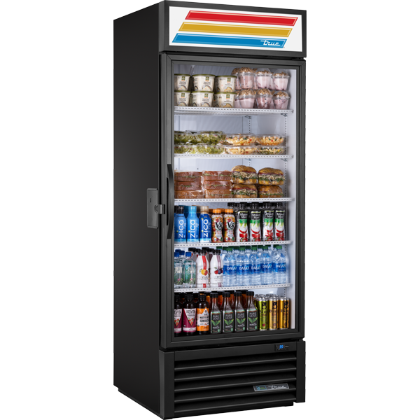 True GDM-26-HST02-HC TSL01 Glass Door Merchandiser, 26 cu.ft., High Shelf