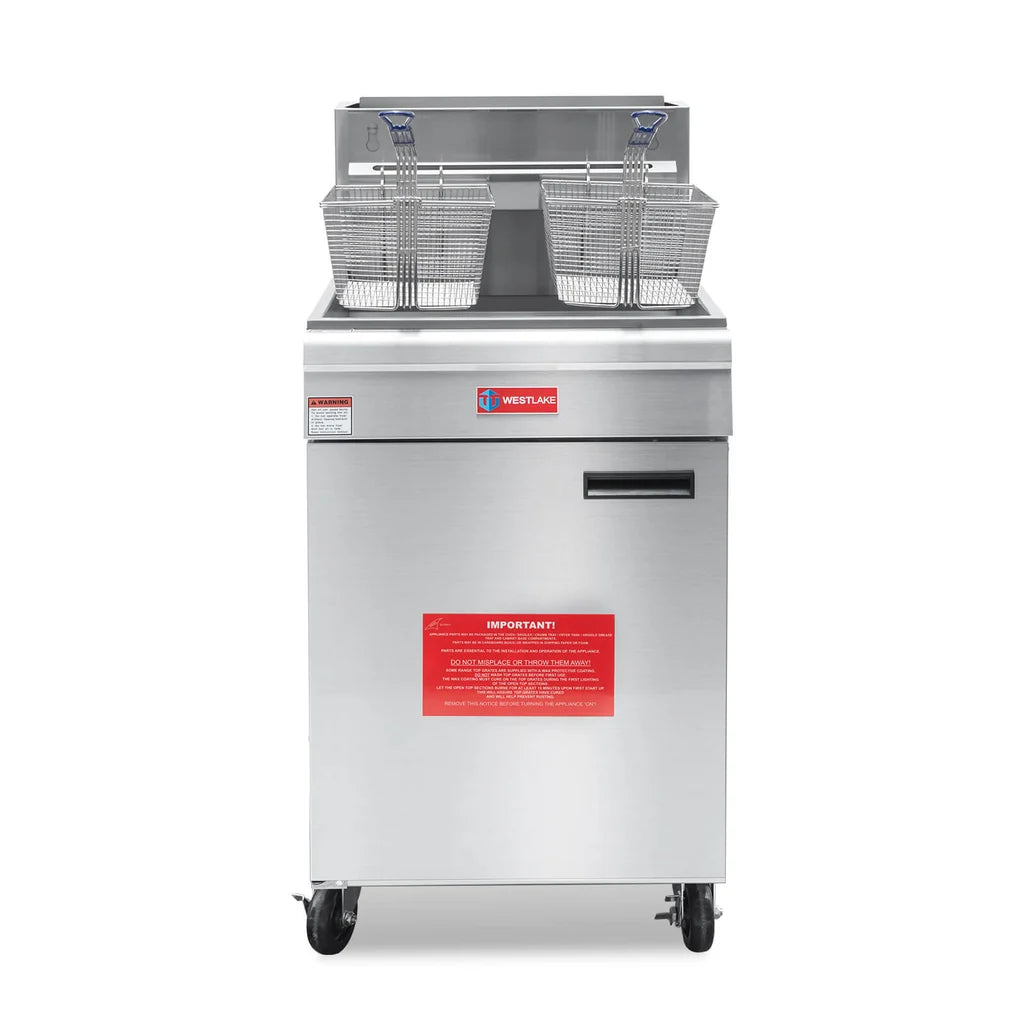 WESTLAKE GF150 70 lb. Gas Floor Fryer 150,000 BTU