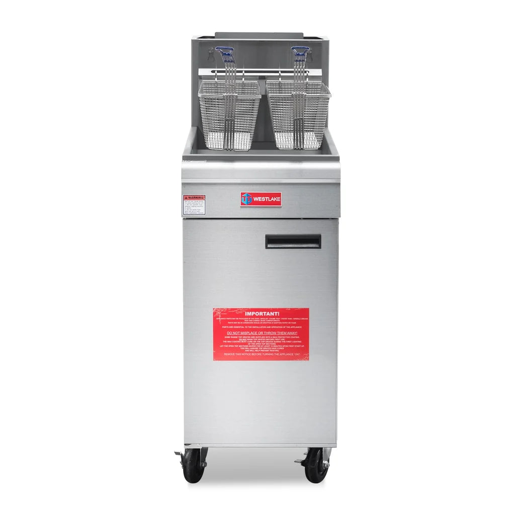 WESTLAKE GF90 40 lb. Gas Floor Fryer 90,000 BTU
