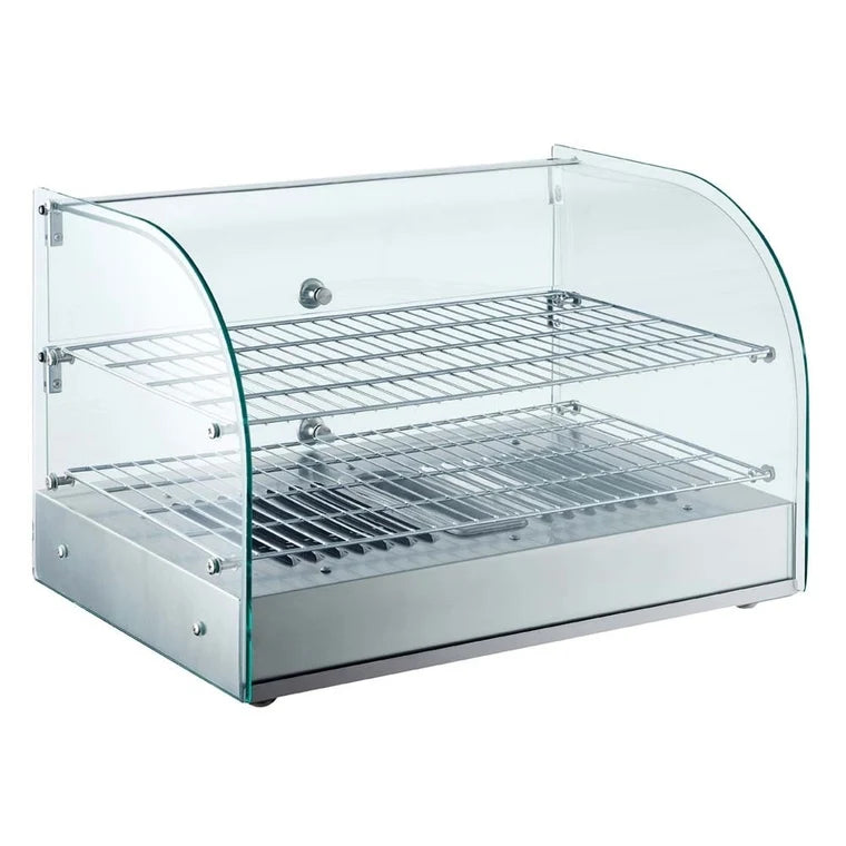 Marchia HCA45 22" Curved Glass Countertop Heated Food Display Warmer Merchandiser