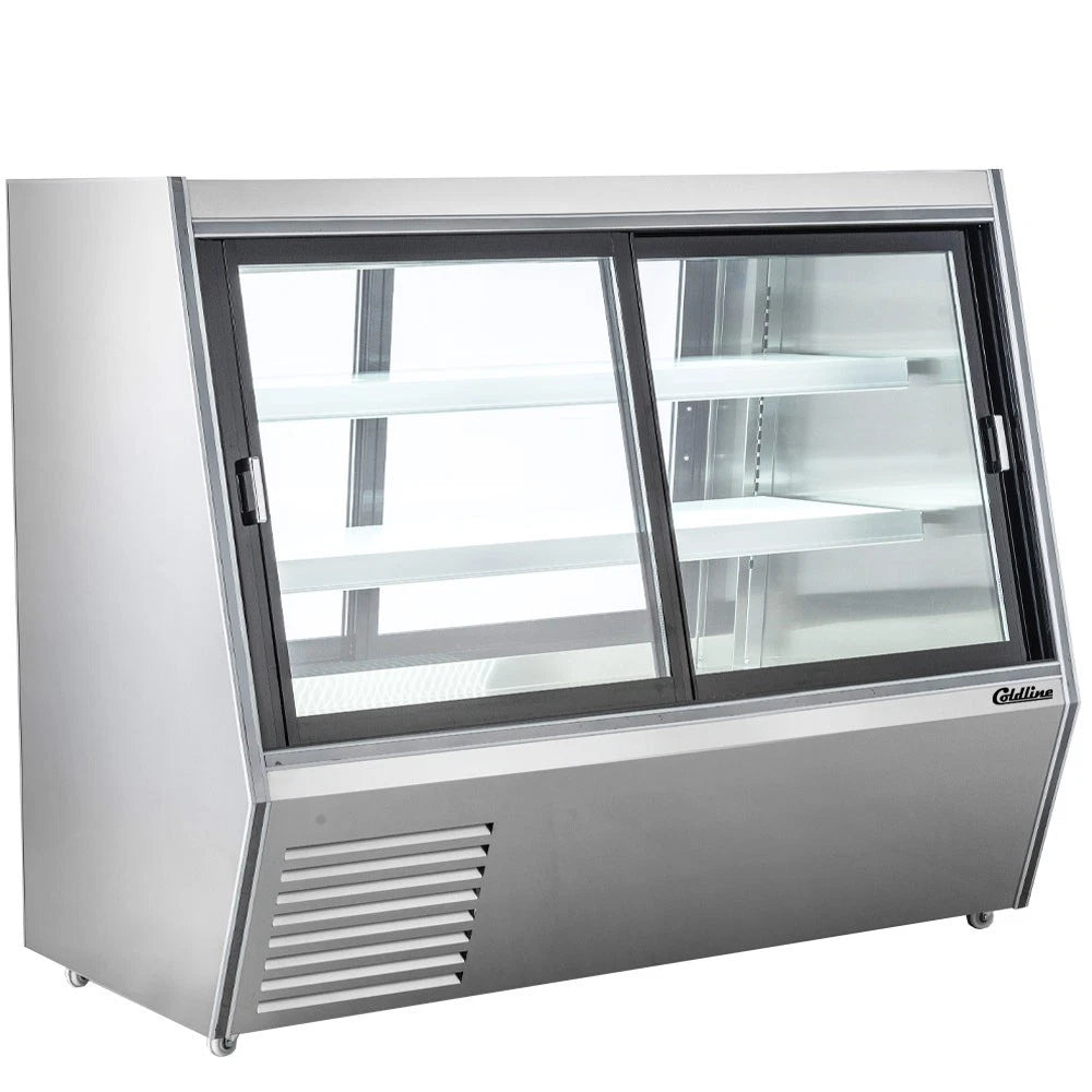 COLDLINE HDL60-DS 28.5 Cu.Ft Refrigerated Sliding Glass Door High Meat Deli Case 33°F-40°F