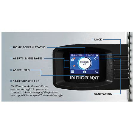 Manitowoc IYT1500A Indigo NXT Half Dice Cube Ice Machine Head 1660 lb/24 hr Air-Cooled