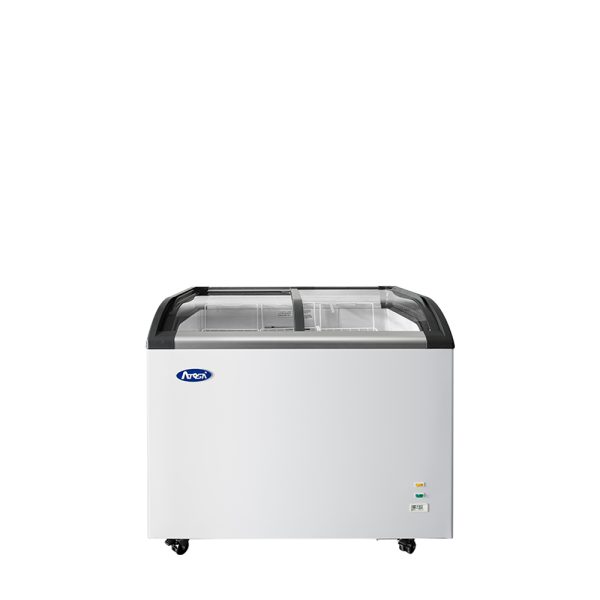 Atosa MMF9110 Chest Freezer Curved Glass Top 9 Cu Ft