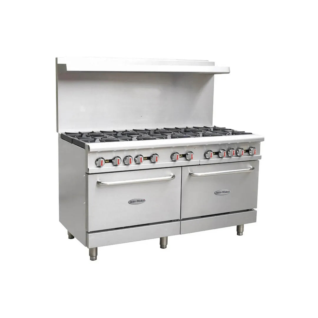 Serv-Ware SGR-10B Gas Range 60", 10 Burner