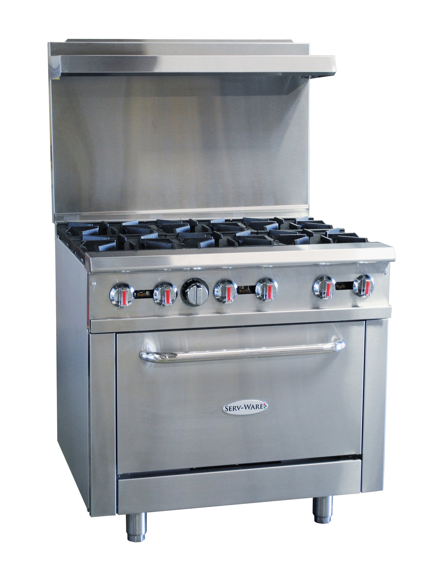 Serv-Ware SGR-6B Gas Range 36", 6 Burner