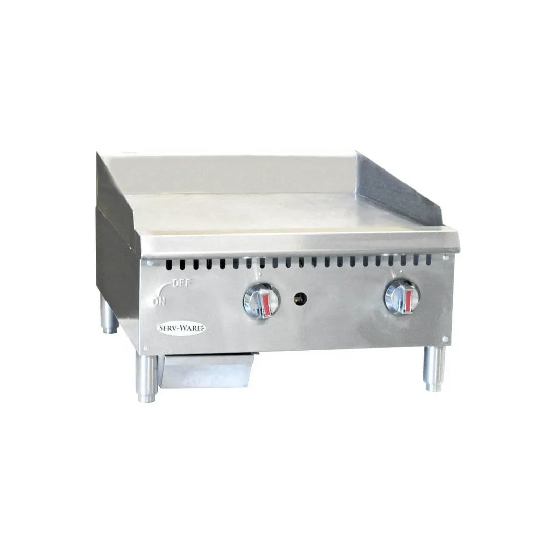 Serv-Ware SMGS-24 24" Gas Countertop Griddle 60,000 BTU (2 Burners)
