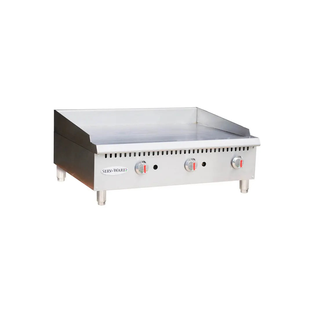 Serv-Ware SMGS-36 36" Gas Countertop Griddle 90,000 BTU (3 Burners)