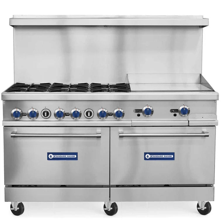 Standard Range SR-R60-24MG 60" Range with 6 Burners, 24" Griddle Top, and 2 Ovens