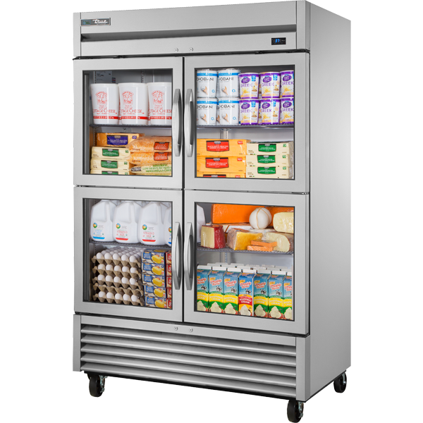 True T-49G-4-HC FGD01 Reach-In Refrigerator, 4 Glass Doors