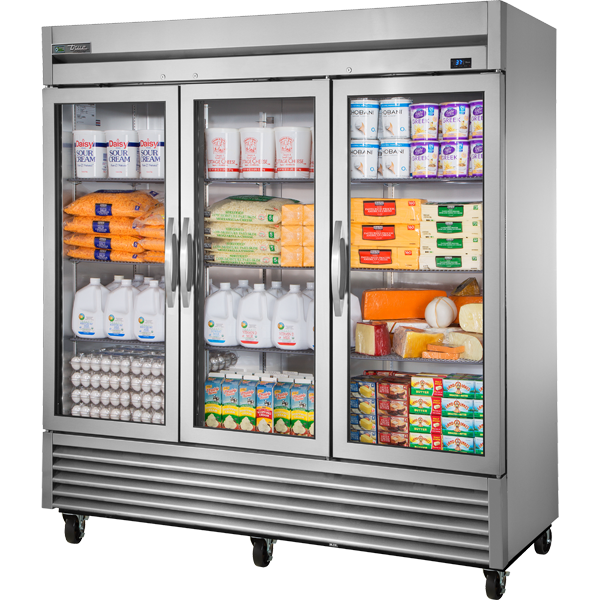 True T-72G-HC FGD01 Reach-In Refrigerator, Glass Door, 72 cu.ft.