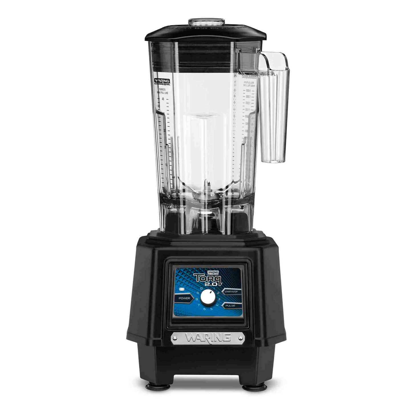 Waring TBB175 Torq 2.0 Commercial Blender with 48 oz. Stackable Copolyester Container and Variable Speed Dial Control - 120V, 2 HP