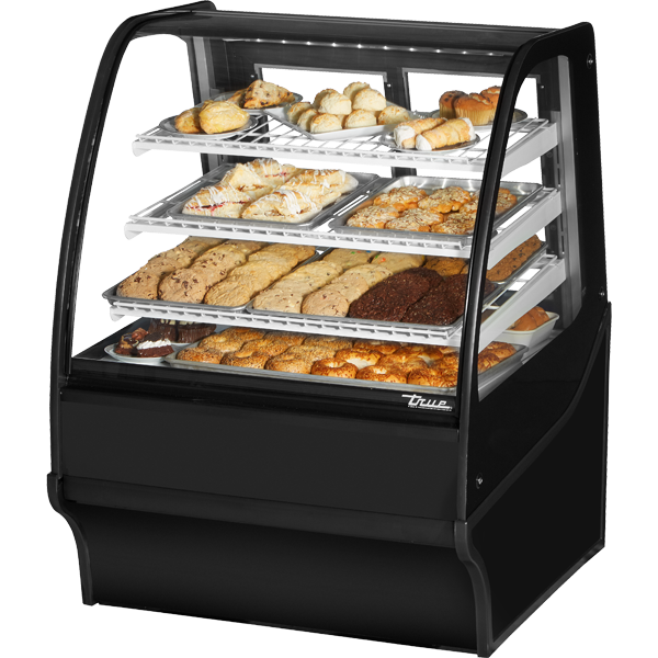 True TDM-DC-36-GE/GE-B-W Display Merchandiser, Dry Case, 36", Black/White