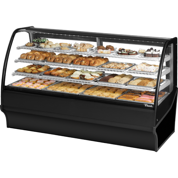 True TDM-DC-77-GE/GE-B-W Display Merchandiser, Dry Case, 77", Black/White