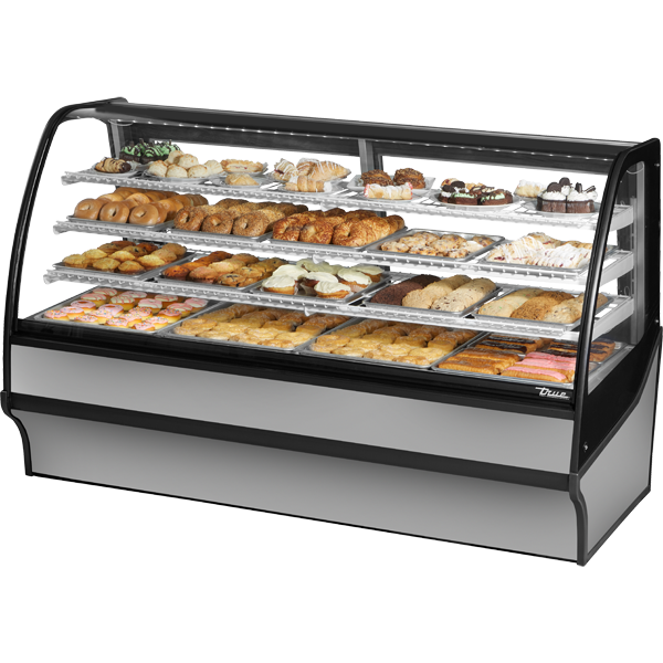 True TDM-DC-77-GE/GE-S-W Display Merchandiser, Dry Case, 77", Stainless/White