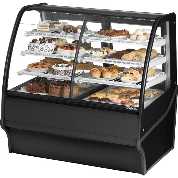 True TDM-DZ-48-GE/GE-B-W Display Merchandiser, Dual Zone, 48", Black/White