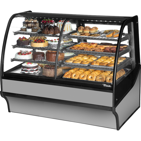 True TDM-DZ-59-GE/GE-S-S Display Merchandiser, Dual Zone, 59", Stainless