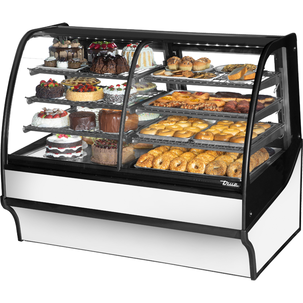 True TDM-DZ-59-GE/GE-S-W Display Merchandiser, Dual Zone, 59", Stainless/White