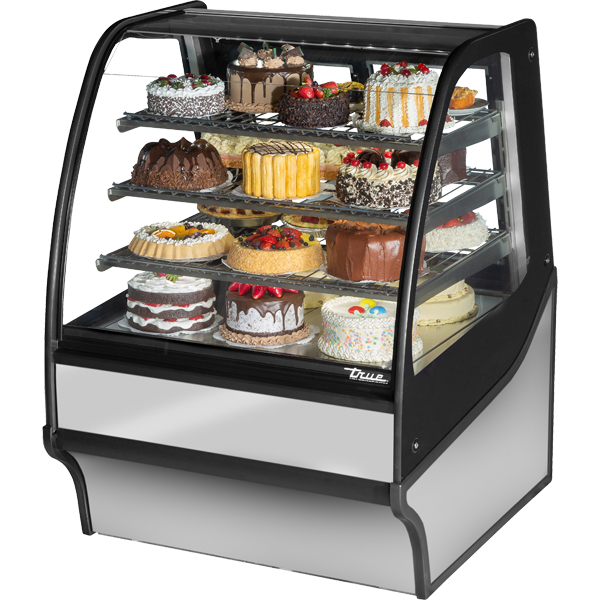 True TDM-R-36-GE/GE-S-S Refrigerated Display Merchandiser, 36", Stainless