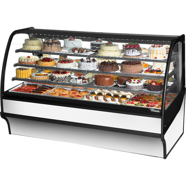True TDM-R-77-GE/GE-S-W Refrigerated Display Merchandiser, 77", Stainless/White