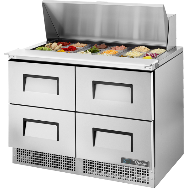 True TFP-48-18M-D-4-HC Prep Table, 48", 18-Pan, 4 Drawers