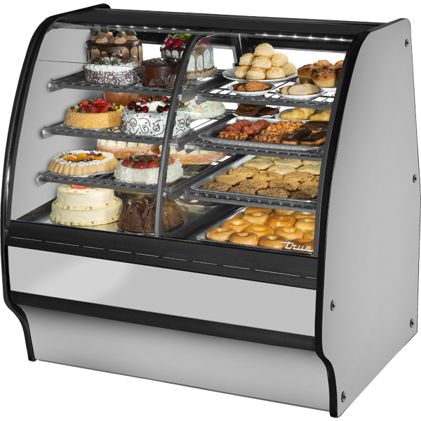 True TGM-DZ-48-SC/SC-S-S Glass Door Merchandiser, Dual Zone, 48", Stainless