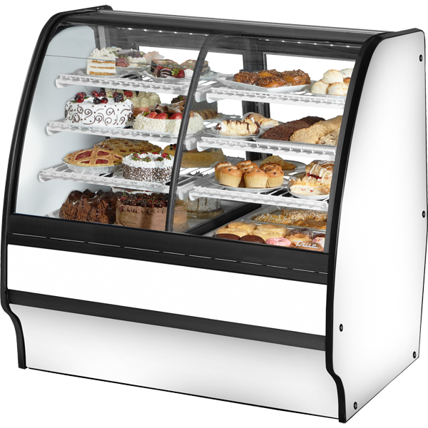 True TGM-DZ-48-SC/SC-W-W Glass Door Merchandiser, Dual Zone, 48", White