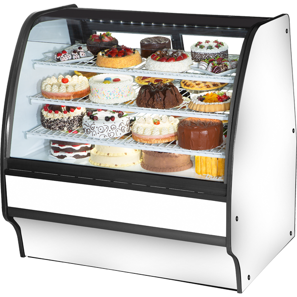 True TGM-R-48-SC/SC-W-W Refrigerated Glass Merchandiser, 48", White