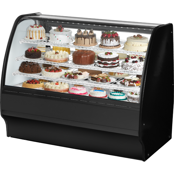 True TGM-R-59-SC/SC-B-W Refrigerated Glass Merchandiser, 59", Black/White