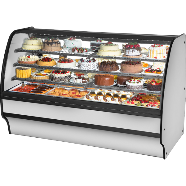 True TGM-R-77-SC/SC-S-S Refrigerated Glass Merchandiser, 77", Stainless