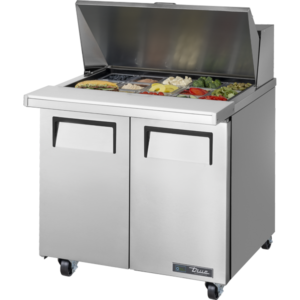 True TSSU-36-15M-B-HC Sandwich Salad Prep Table, 36", 15-Pan, Mega-Top
