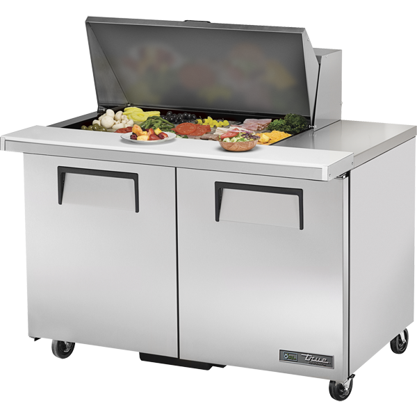 True TSSU-48-15M-B-HC Sandwich Salad Prep Table, 48", 15-Pan, Mega-Top