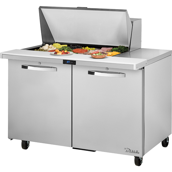True TSSU-48-15M-B-HC SPEC3 Sandwich Salad Prep Table, 48", 15-Pan, Mega-Top