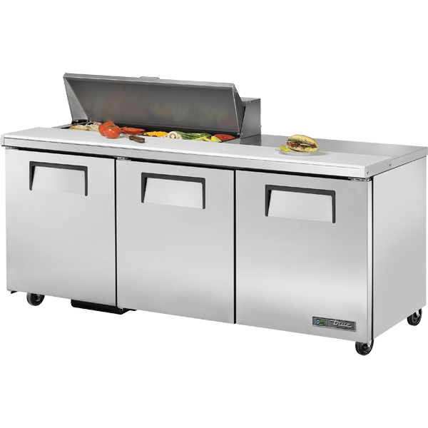 True TSSU-72-10-HC Sandwich Salad Prep Table, 72", 10-Pan