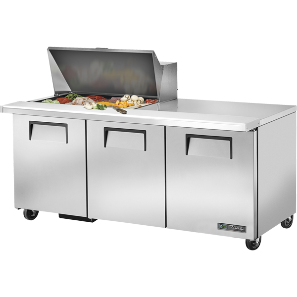 True TSSU-72-15M-B-HC Sandwich Salad Prep Table, 72", 15-Pan, Mega-Top