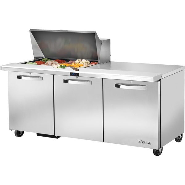 True TSSU-72-15M-B-HC SPEC3 Sandwich Salad Prep Table, 72", 15-Pan, Mega-Top