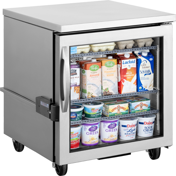 True TUC-27G-HST-HC FGD01 Undercounter Refrigerator, 27", Glass Door, High Shelf