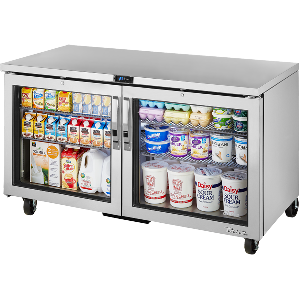 True TUC-60G-HC SPEC3 Undercounter Refrigerator, 60", Glass Door