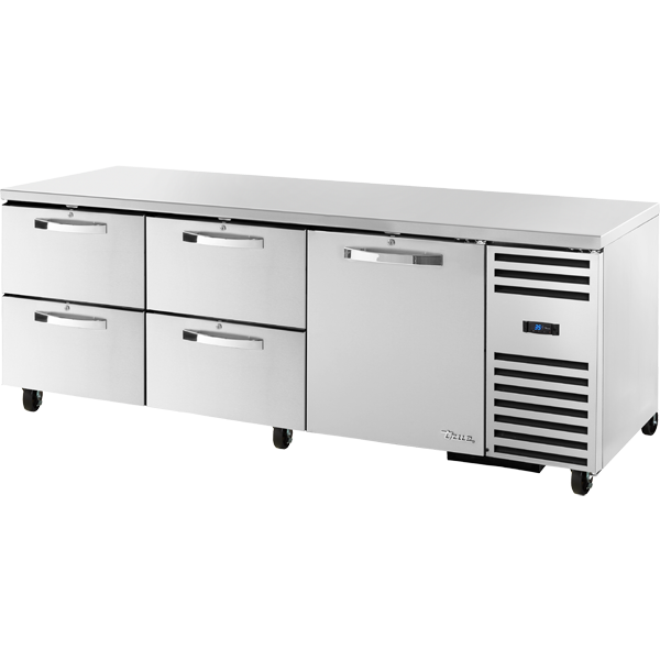 True TUC-93D-4-HC SPEC3 Undercounter Refrigerator, 93", 4 Drawers