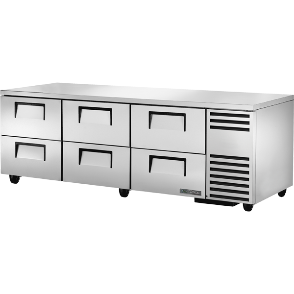 True TUC-93D-6-HC Undercounter Refrigerator, 93", 6 Drawers