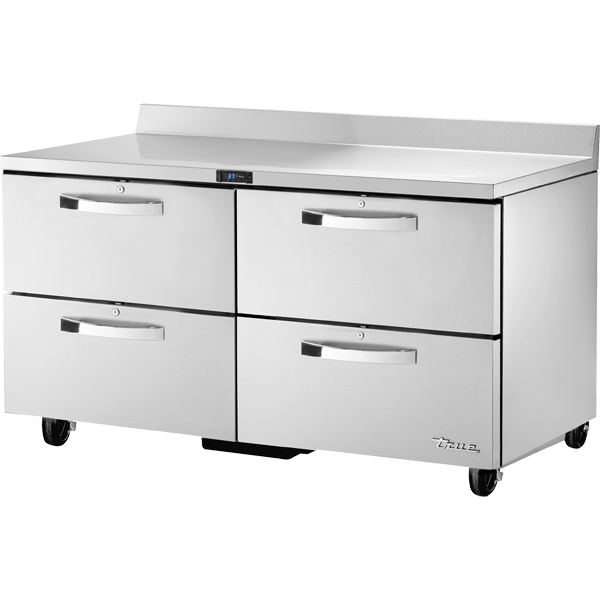 True TWT-60D-4-HC SPEC3 Worktop Refrigerator, 60", 4 Drawers, Spec Package