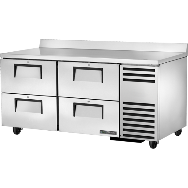 True TWT-67D-4-HC Worktop Refrigerator, 67", 4 Drawers