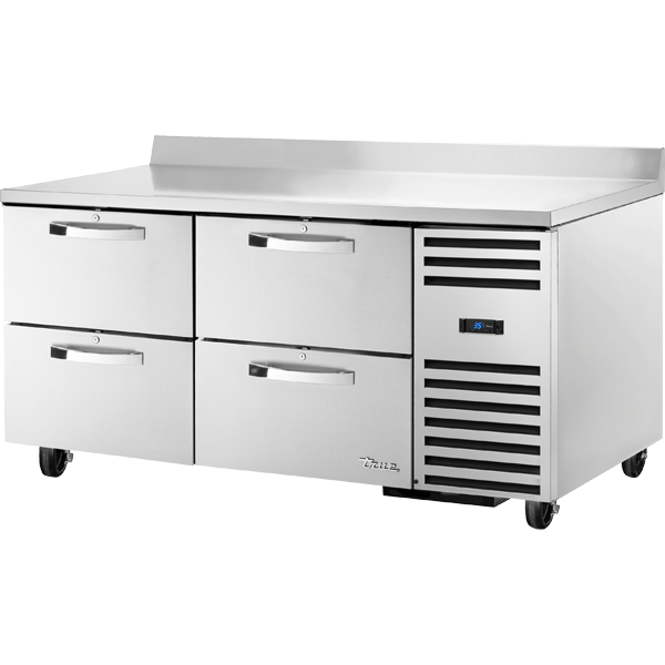 True TWT-67D-4-HC SPEC3 Worktop Refrigerator, 67", 4 Drawers, Spec Package